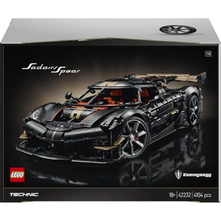 LEGO Technic 42232 Koenigsegg Sadair's Spear Hypercar, Modellauto-Bauset mit V8-Kolbenmotor, Triplex-Federung, 9-Gang-Getriebe, für Erwachsene, 4104 Teile – Bild 12