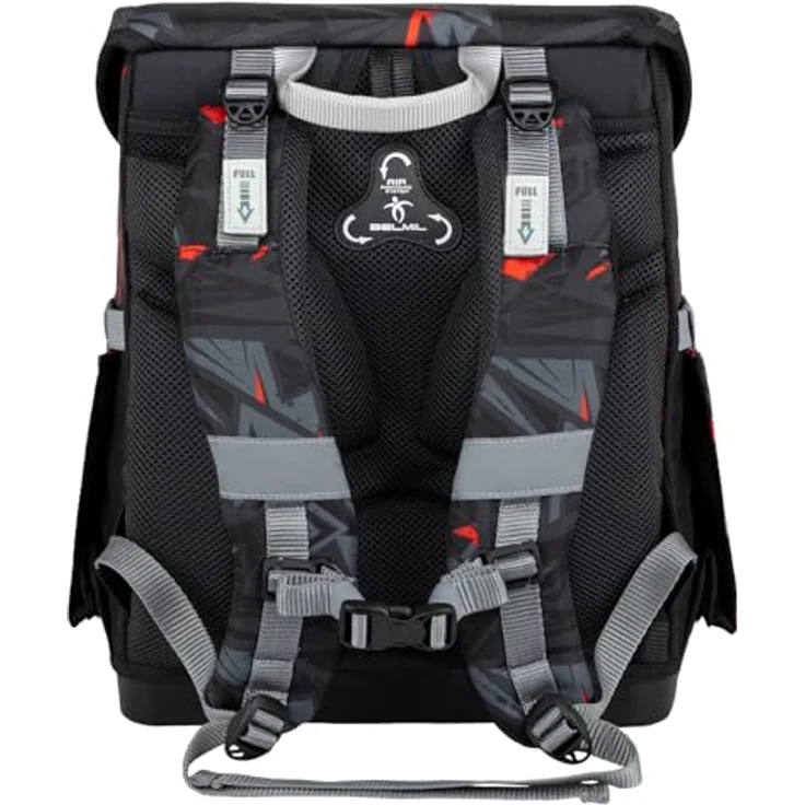 Belmil Compact mit Patches, Schulranzen Set 5-teilig mit Brustgurt, 19 L Volumen, Ninja – Bild 5
