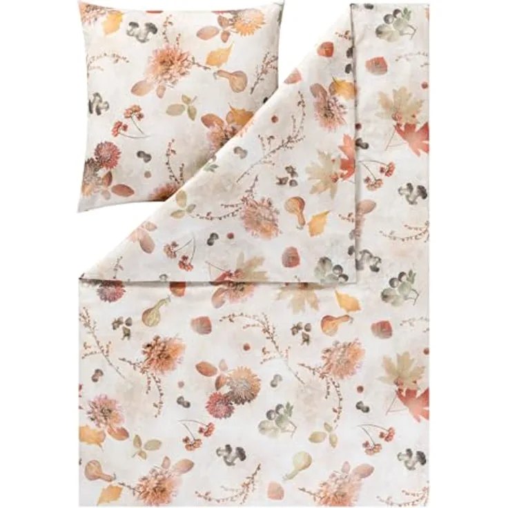 ESTELLA ESTELLA Kinderbettwäsche, 155x220 cm + 80x80 cm, 100% Baumwolle, kastanie, trocknerfest und pflegeleicht