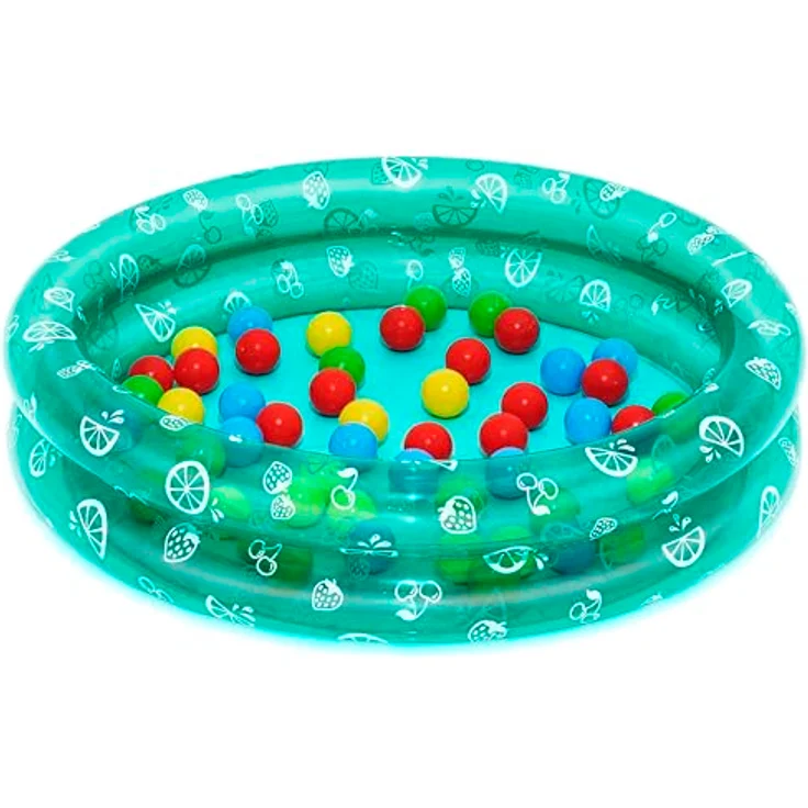 Bestway Planschbecken Splash & Play mit Spielbällen Ø 91 x 20 cm, Sortiert - 2-in-1 Bällebad und Planschbecken, 50 verschiedenfarbige Spielbälle, für Innen- und Außengebrauch – Bild 1