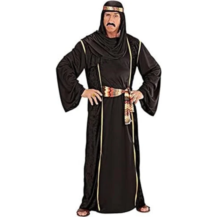 W WIDMANN MILANO Party Fashion Kostüm Arabischer Scheich XXL, inklusive Robe, Weste, goldenem Gürtel und Kopftuch – Bild 1