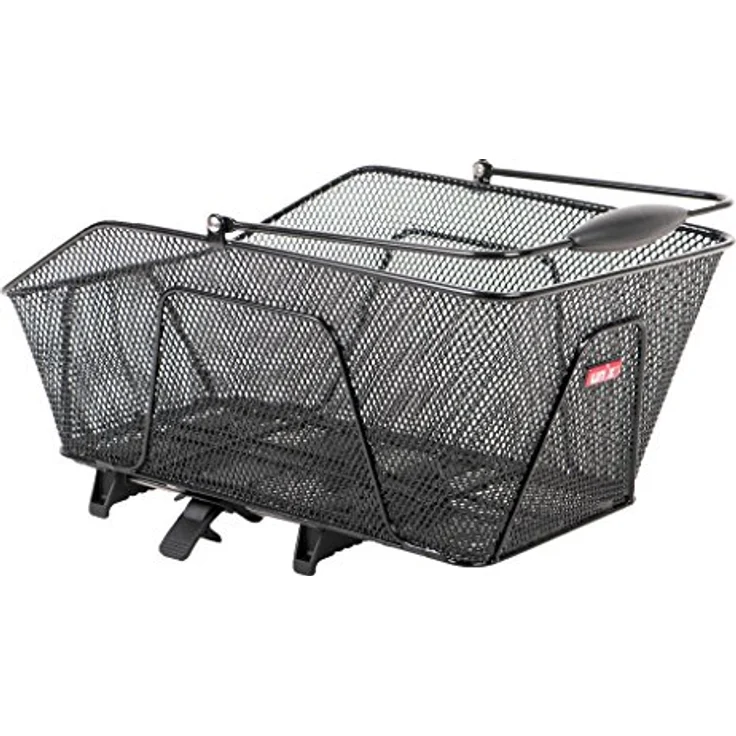 Unix Unisex – Erwachsene Rosetto Topklip Fahrradkorb, schwarz, 47x30x20cm