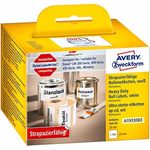 AVERY Zweckform A1933083 Dymo LabelWriter wetterfeste Etiketten kompatibel zu 1933083 (25x25mm, 2 Rollen|1.700 Kunststoff Aufkleber, selbstklebend, für LW Dymo Etikettendrucker, Beschriftungsgerät)