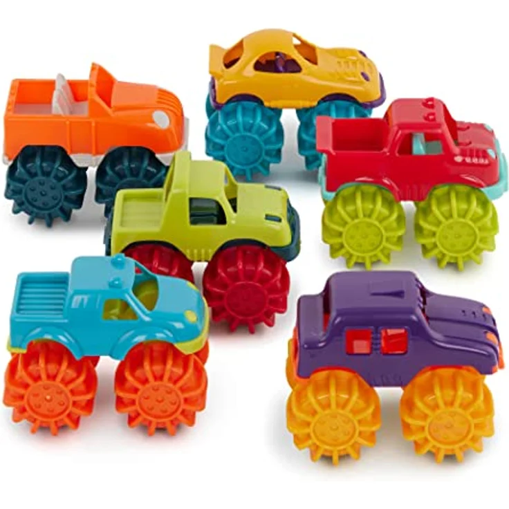 Battat Mini Monster Trucks – Set mit 6 Mini Trucks mit Aufbewahrungstasche für Kinder ab 2 Jahren – Bild 2