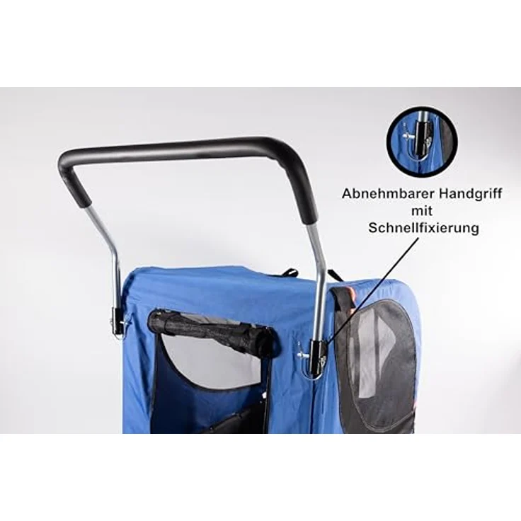 Sena Fahrradhundeanhänger Boxer 3in1 Funktion bis 40kg, blau – Bild 5