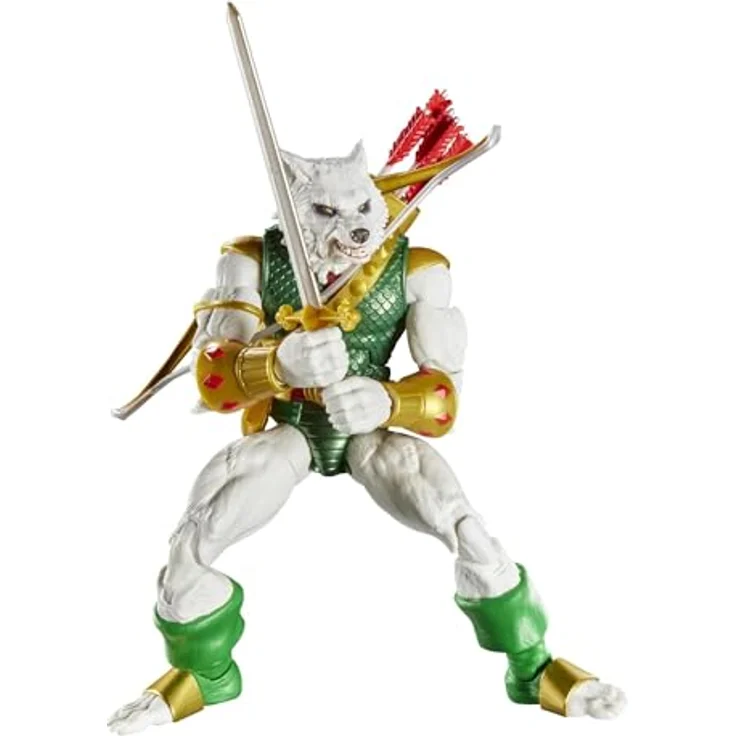 Hasbro Marvel Legends Series Man-Wolf, Action-Figur 15 cm mit 6 Accessoires und exklusiver Foil Sammelkarte – Bild 4