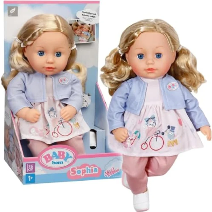 Baby Born Babypuppe Sophia Rose, 36 cm, mit langen Haaren für kreative Frisuren und Schlafaugen – Bild 2