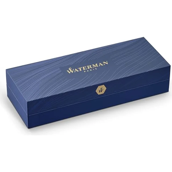 Waterman Expert, Schreibstift mit palladium-plattierten Zierteilen, satinierter Edelstahl-Oberfläche, blauer Tinte, mittel (M), Silber – Bild 7