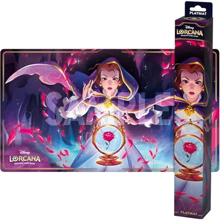 Ravensburger Spielverlag Disney Lorcana: Set 5 Shimmering Skies Playmat Belle, beeindruckende Spielmatte mit mystischem Glanz, 609 mm x 342 mm – Bild 1