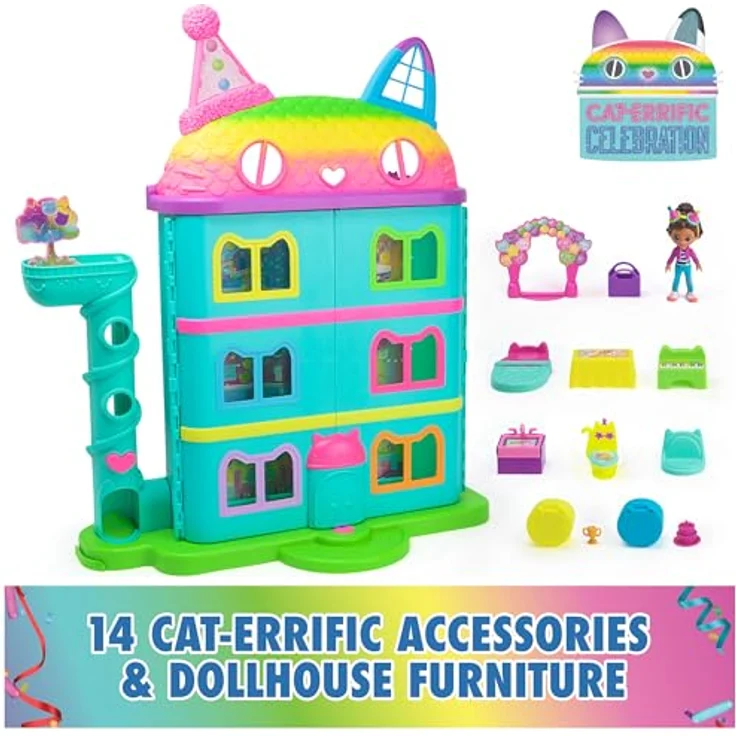 Spin Master Spielwelt Gabby's Dollhouse – Gabby's Purrfect Puppenhaus (Celebration) – Bild 3