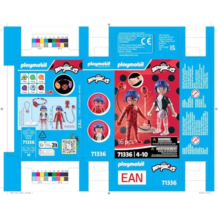 PLAYMOBIL Miraculous Marinette & Ladybug, Spielfigurenset mit Kwami Tikki und Zubehör, detailreiches Spielzeug für Kinder ab 4 Jahren, 71336 – Bild 4