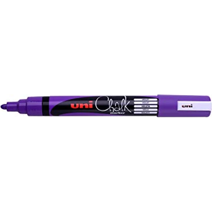 Uni Uni-Ball PWE-5M Flüssige Kreidemarker, Bunt, 8 Stück mit löschbarer Tinte – Bild 4