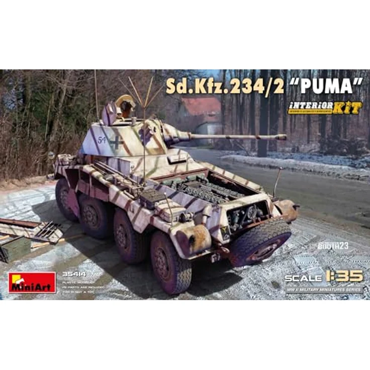 Other 1:35 Sd.Kfz.234/2 Puma Interior Kit, detailliertes Modellfahrzeug mit beweglichen Kettengliedern und mehreren Varianten – Bild 7