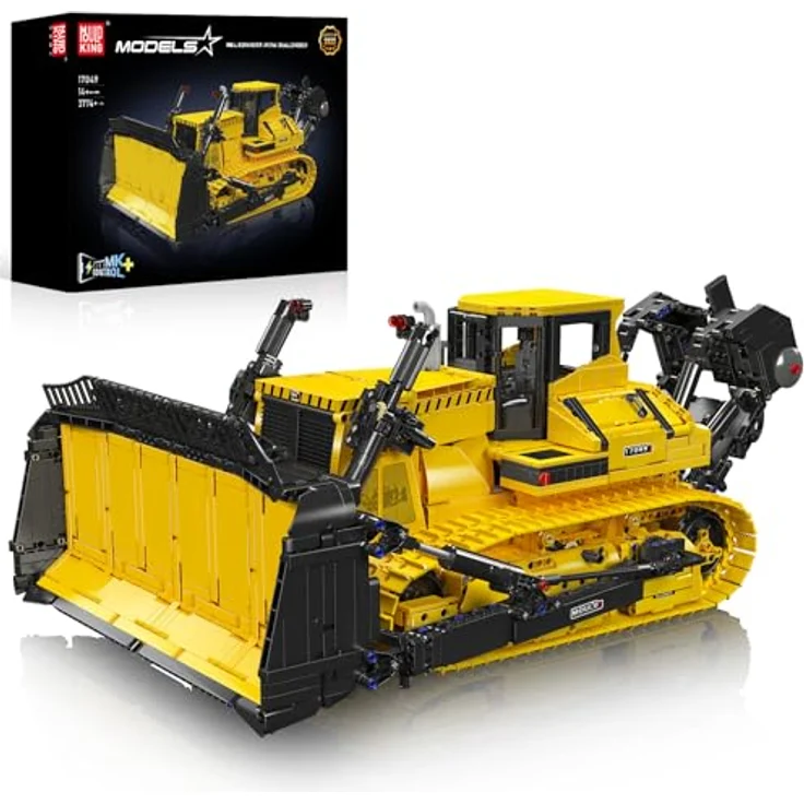 Mould King RC-Bulldozer Bausatz 17049S, APP-/Fernsteuerbarer Dozer mit 3935 Teilen, 58,3 x 37,5 x 22,3 cm, für Erwachsene und Kinder ab 14 Jahren – Bild 1