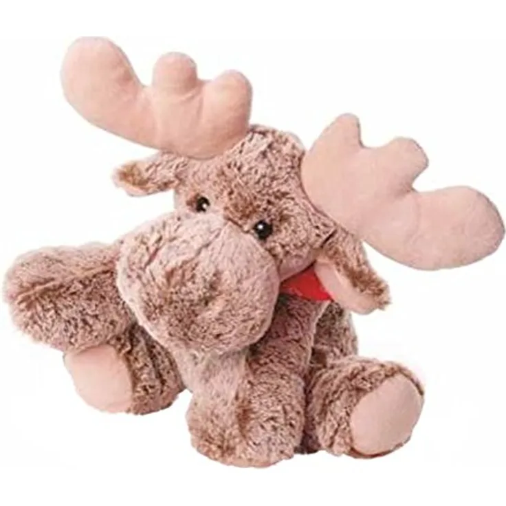 Inware 6783 - Kuscheltier Elch Carlo, liegend, grau/beige, 17 cm, Schmusetier