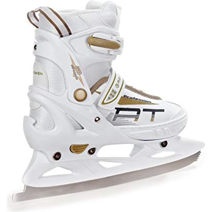 RAVEN Profession 2in1 Schlittschuhe Inlineskates Inliner, verstellbar für Kinder und Erwachsene, White/Gold, Größe 31-35 (20,5cm-23cm) – Bild 4