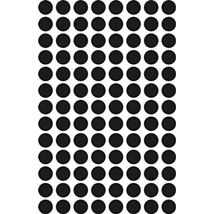 AVERY Zweckform 3009 selbstklebende Markierungspunkte 416 Stück (Ø8mm, Klebepunkte auf 4 Bogen, Punktaufkleber zur Farbcodierung, runde Aufkleber für Kalender, Planer und zum Basteln, Papier) schwarz – Bild 2