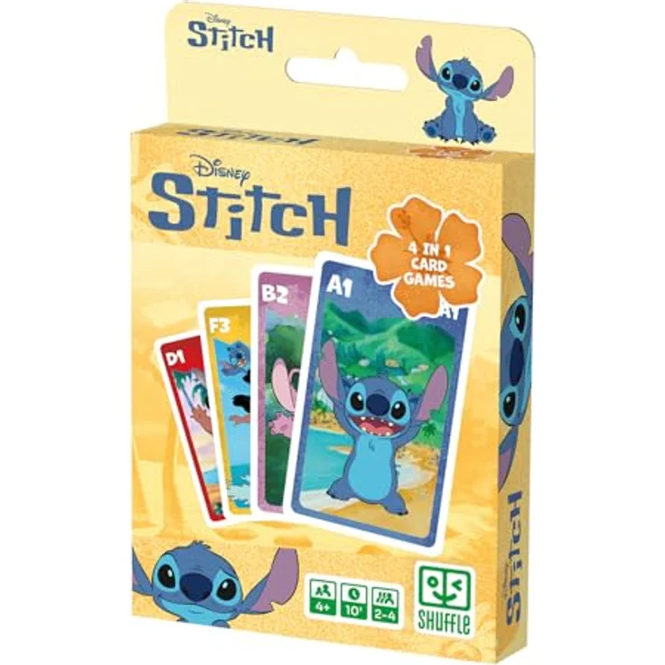Cartamundi Bicycle - Disney Stitch - FSC Quartett, Kartenspiel für Kinder ab 3 Jahren, mit verschluckbaren Kleinteilen – Bild 3