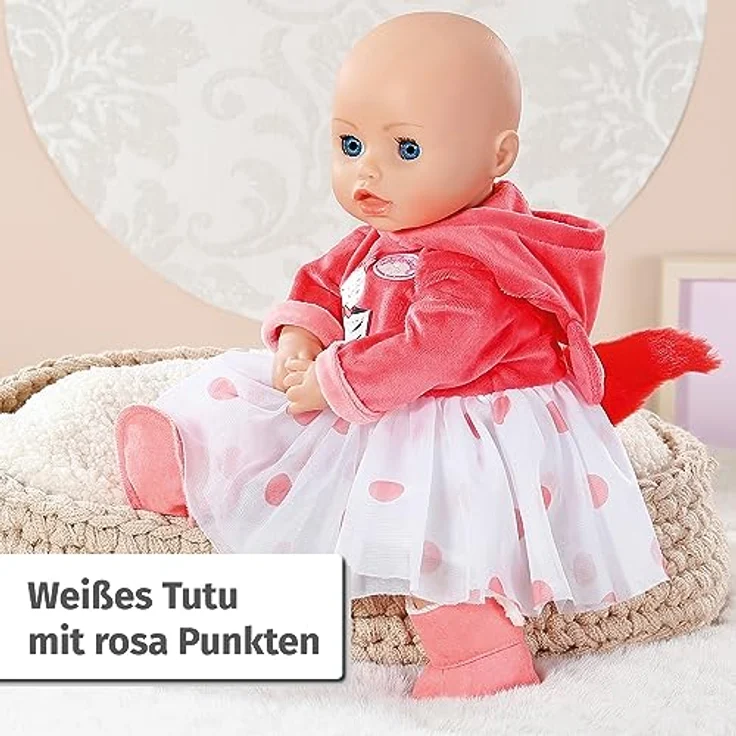 Zapf Creation, Puppenkleidung 43 cm, Baby Annabell Deluxe Eichhörnchen Tutu 43cm, warmes Oberteil mit Tüllrock, 709733 – Bild 3