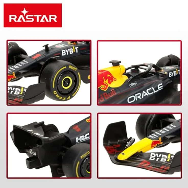 ColorBaby 41287 Rastar F1 Oracle Red Bull Racing RB18, Maßstab 1:18, ferngesteuert, Frequenz 2,4 GHz, 6 Richtungen, Marineblau – Bild 6