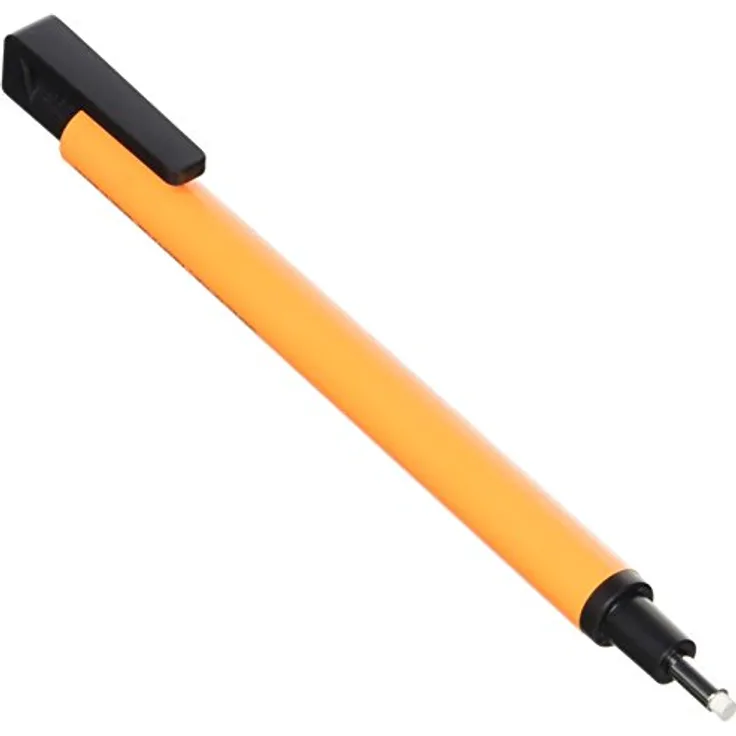 Tombow EH-KUR56 Präzisionsradierer, MONO zero nachfüllbar, runde Spitze neon orange, Durchmesser 2.3 mm