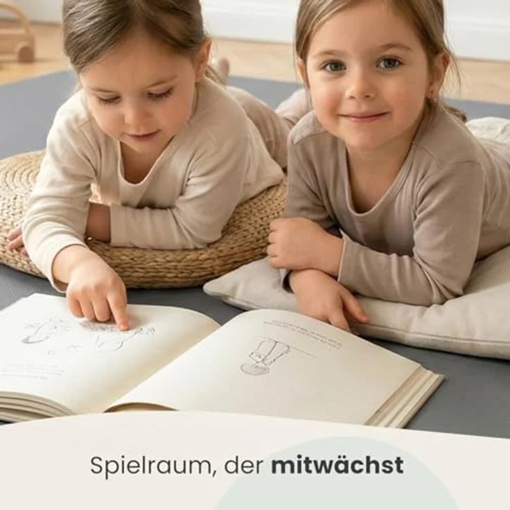 LittleTom Puzzlematte für Kinder – 18-teilig, 30x30 cm, TÜV-geprüfte Krabbelmatte in modernen Pastelltönen, beidseitig verwendbar, wasserfest und hautfreundlich – Bild 7