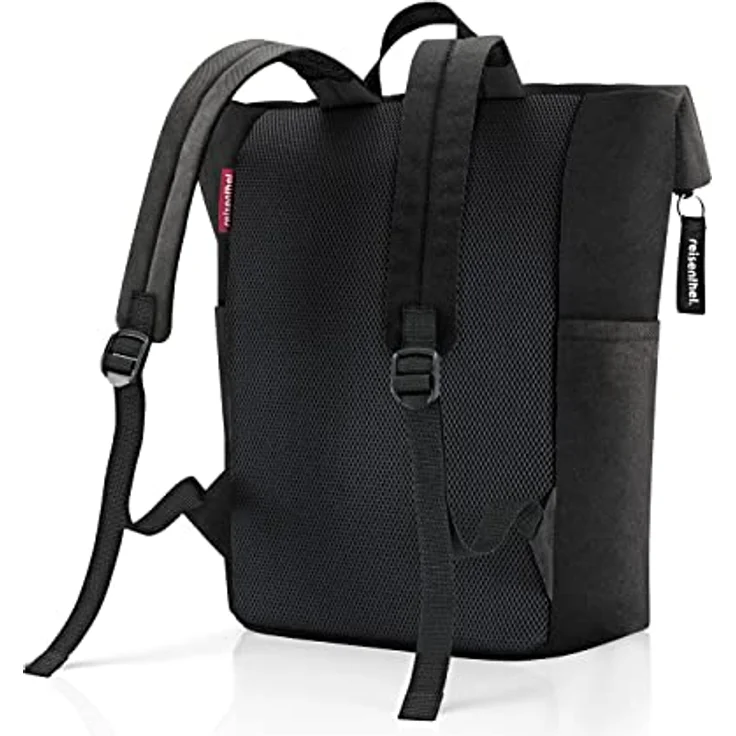reisenthel rolltop backpack - urbaner und stylischer Rucksack, modernes Design, geräumiger Rucksack für Freizeit, Arbeitsweg und City-Trip, Farbe:schwarz – Bild 3