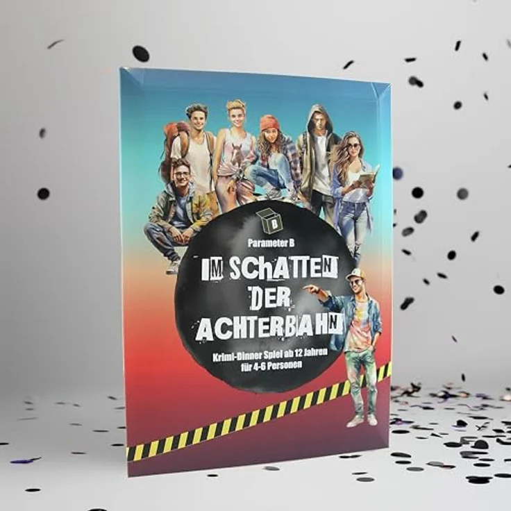 Parameter B Im Schatten der Achterbahn, Krimidinner für 4-6 Personen ab 12 Jahren, mit realistischen Beweisen für Familien und Einsteiger – Bild 1