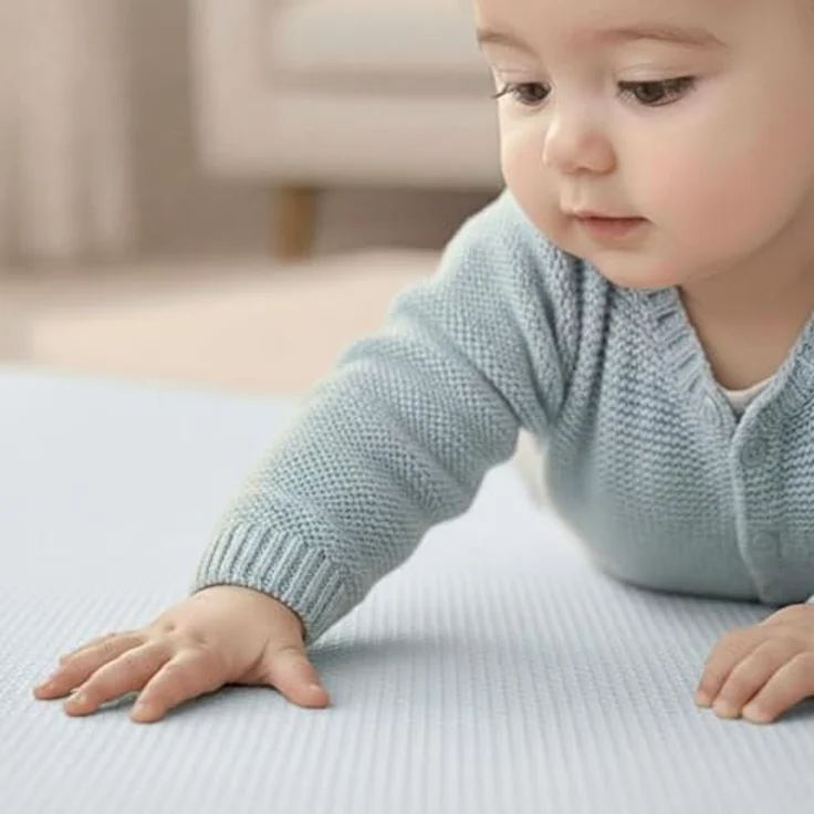 LittleTom Spielmatte Baby Puzzlematte Weiß, 18-teilig 180x90 cm, 1 cm dick, rutschfest und stoßdämpfend, pflegeleichte EVA Schaumstoff Bodenmatte für Kinder – Bild 3