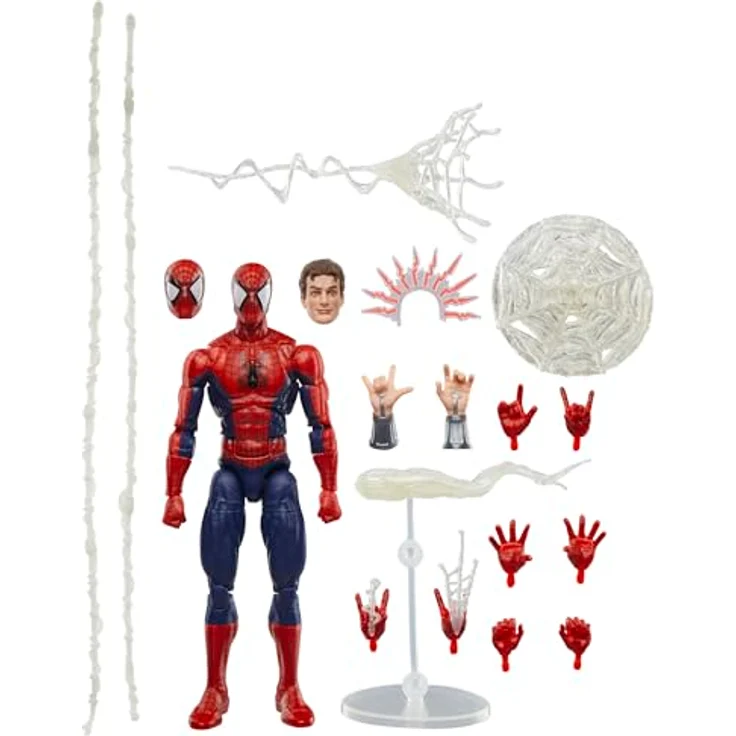 Hasbro Marvel Legends Maximum Series Spider-Man Actionfigur, 15 cm, rot, detailgetreu und aufwendig gestaltet – Bild 1