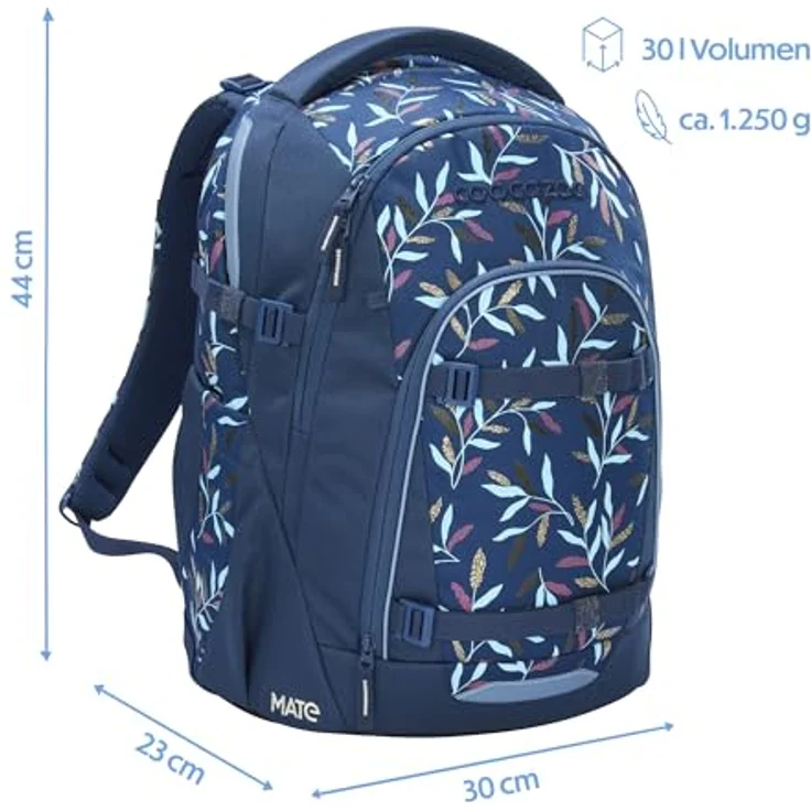 coocazoo Schulrucksack Mate, 44 cm, ergonomisches Easy Grow System, Boho Glam, 4 Fächer, leicht und wasserabweisend – Bild 2