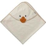 Sterntaler Kapuzen Badetuch Edda Lou, 100 x 100 cm aus uni Frottee mit Konturstickerei Entenkopf und angesetztem Schnabel, hautsympathisch und saugfähig