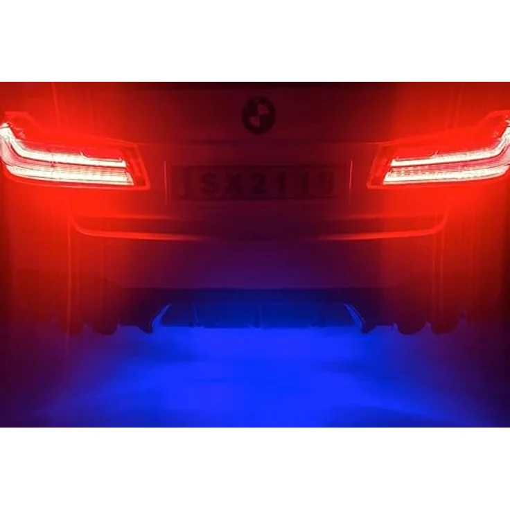 FINOOS BMW M5 Kinder Elektroauto 24V, 2,4GHz Fernbedienung, Gummireifen, Ledersitz, Musik & LED-Beleuchtung, blau, für 1-6 Jahre – Bild 8