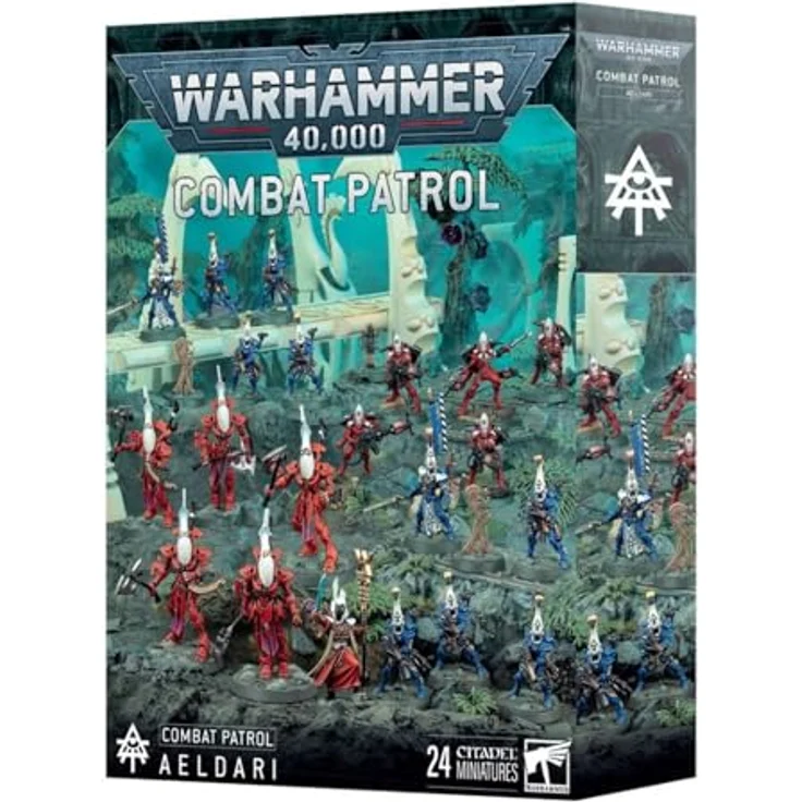 Games Workshop Warhammer 40.000 Aeldari Combat Patrol, 24 Plastikminiaturen mit Spiritseer, Wraithblades und Dire Avengers – Bild 2