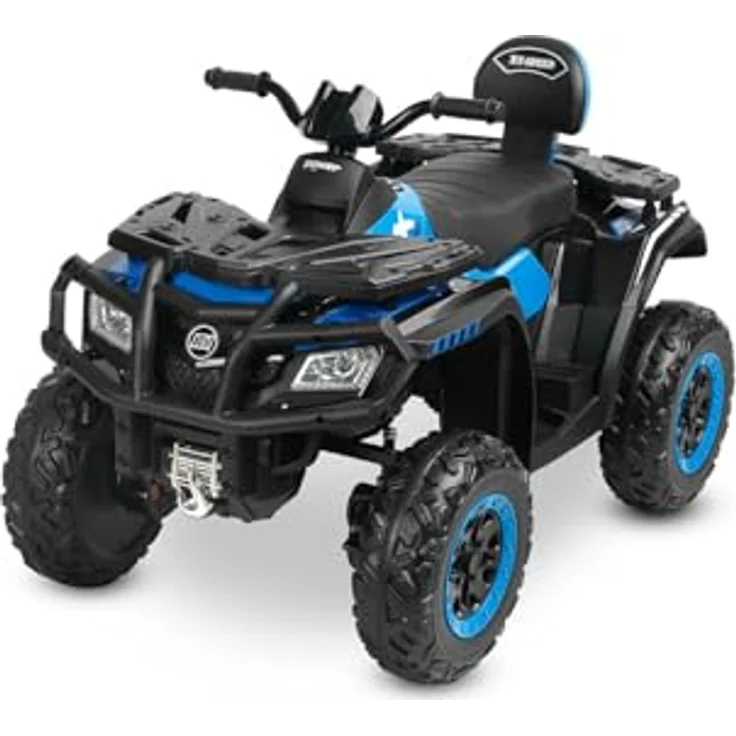TOYZ Rush Quad Kinder, Akkubetriebenes Fahrzeug mit 4-Rad-Antrieb, 80W Motor, FM-Radio, Bluetooth, Blau – Bild 3