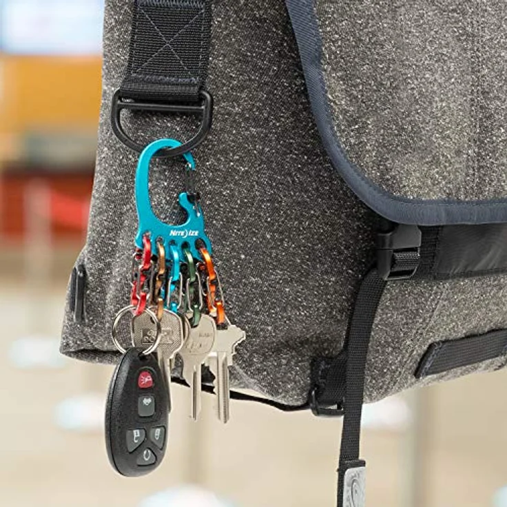 Nite Ize BigFoot Locker KeyRack, Aluminium Karabiner mit 5 MicroLocks und Slide-to-Lock Mechanismus – Bild 5