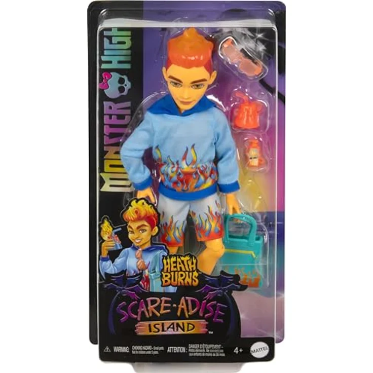 Mattel® Monster High Scare-adice Island Heath Burns Doll, G3-Puppe mit Strandoutfit und Zubehör, feuriges Design – Bild 6