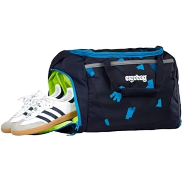 ergobag Sporttasche 40 cm, grau, 100% PET, 40 x 25 x 30 cm, Kindersporttasche – Bild 3