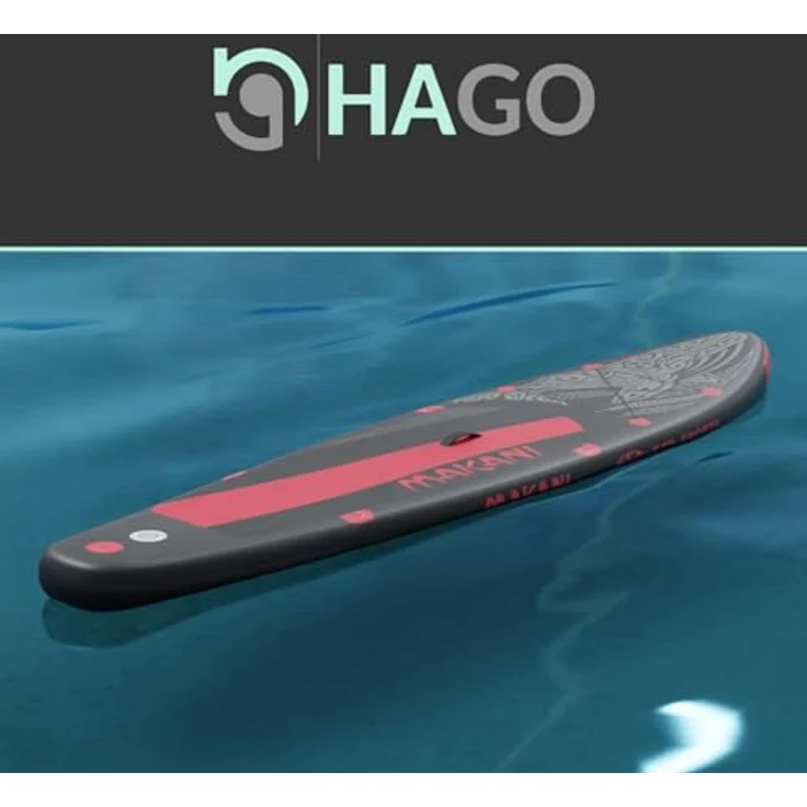 HAGO Inflatable SUP-Board Allround Komplettset 320 cm mit Drop-Stitch-Kern, stabil und transportfreundlich, bis 120 kg belastbar – Bild 7