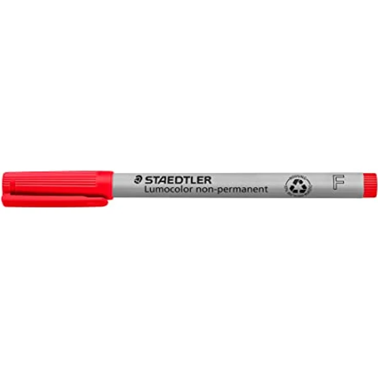 STAEDTLER Lumocolor Folienstifte rot 0,6 mm non-permanent, 10 Stück - lichtbeständig, schnell trocknend, Airplane safe – Bild 1
