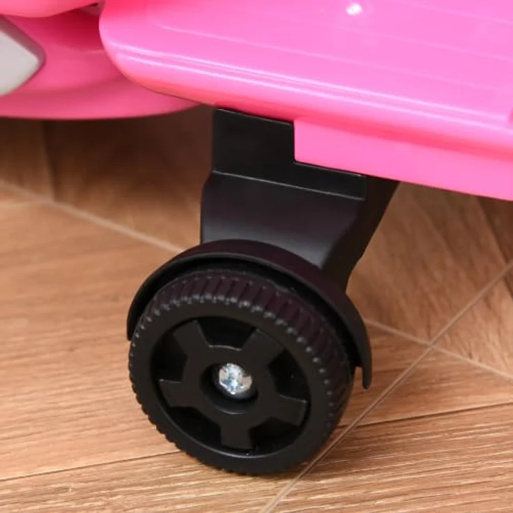 HOMCOM Elektro Motorrad Kinder 6V Vespa-Design mit Stützrädern und Scheinwerfer – Bild 9