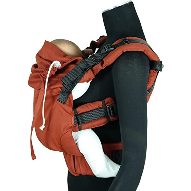 Didymos DidyFix, Babytrage mit verstellbarem Rückenteil und gepolsterten Schultergurten, Rusty Red – Bild 3