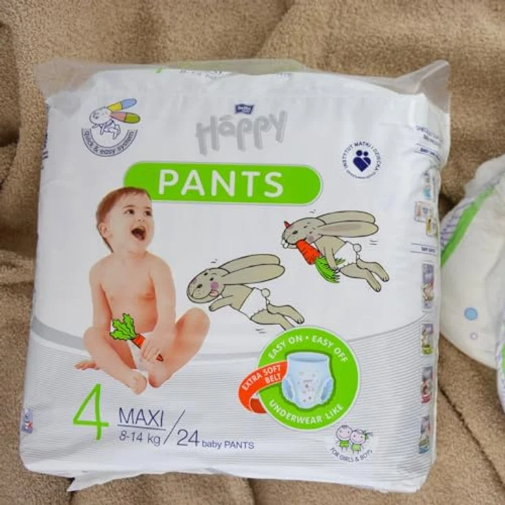 Bella Baby Happy Pants Size 4 Maxi, Einweg-Windelhöschen für Kinder, 8-14 kg, 24 Stück, atmungsaktiv, schnelle Absorption, dermatologisch getestet – Bild 5