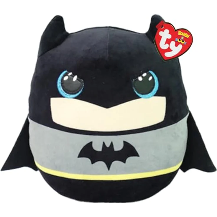 TY Batman Squishy Beanie, 10" weiches Plüschspielzeug mit buntem Stoff, offizielles DC Comics Sammlerstück für Kinder & Babys – Bild 1