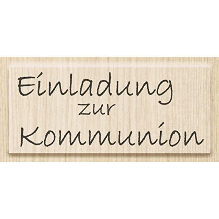 Knorr Prandell 211800140 Knorr prandell 211800140 Stempel aus Holz (Kommunion & Konfirmation) Motivgröße 6,3 x 2,5 cm , Motiv: Einladung zur Kommunion – Bild 2