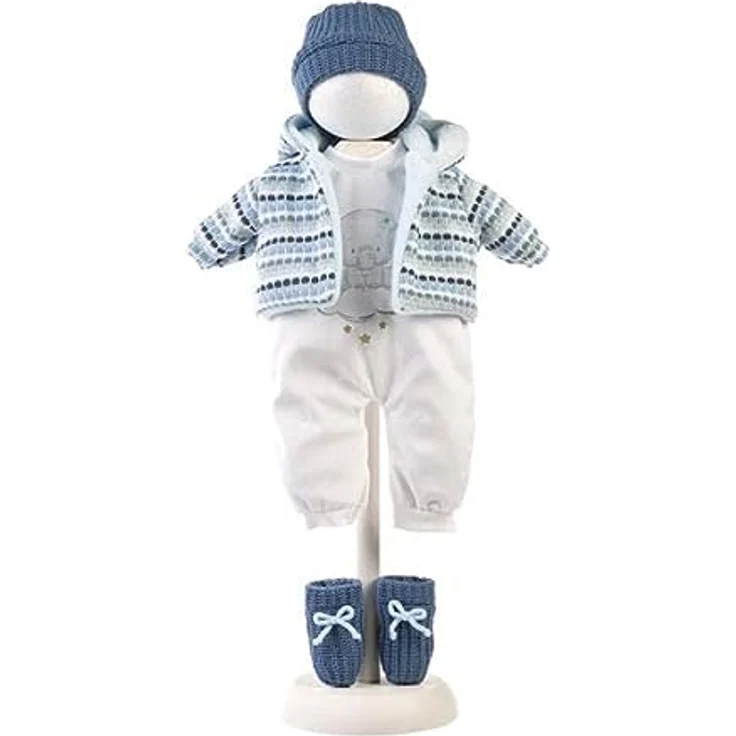 Llorens 1042405 Puppenkleidung für 40-42cm Puppen, Kleiderset Elefant, Puppenzubehör