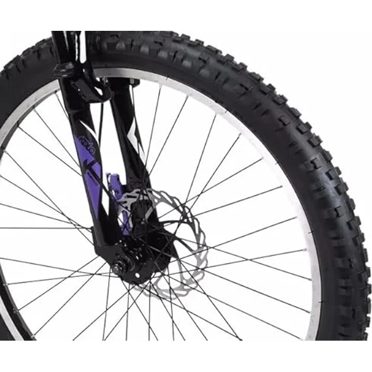 24 Zoll Kinder Jungen Mädchen Fahrrad Kinderfahrrad MTB Mountainbike Rad Bike Federgabel Gabelfederung 18 Shimano Gang Scheibenbremse Disk HUFFY Extent LILA 64359w – Bild 4