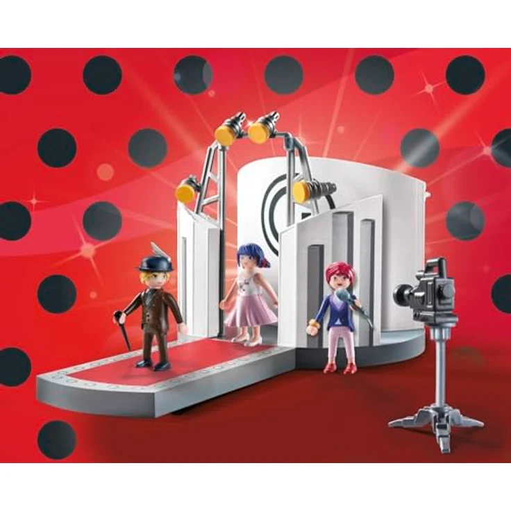 PLAYMOBIL Miraculous 71335, Gabriels Fashion Show mit Marinette, Adrien und Nadja, vielseitiges Spielzeug ab 4 Jahren, robustes Design ohne chemische Reinigung – Bild 3