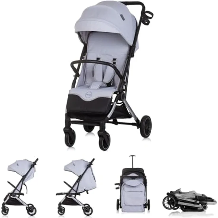 Chipolino Buggy Pixie, zusammenklappbar mit Getränkehalter und Ablagekorb, bis 22 kg, Farbe: hellgrau