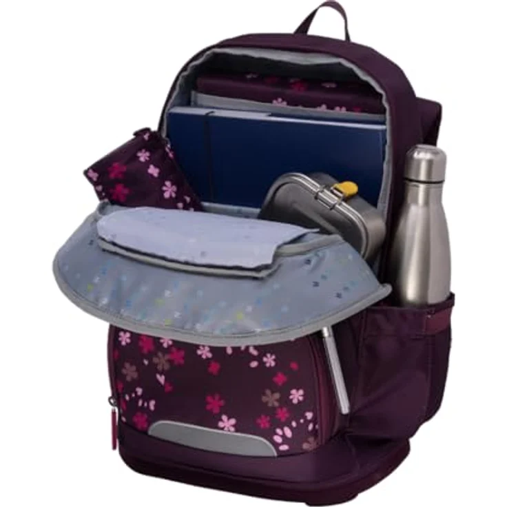 Schneiders Vienna Ergoplus Berry Blossom, 7-tlg. Schulranzen mit ergonomischem Design, 21 Liter Volumen, wasserabweisend und recyceltem Material – Bild 9